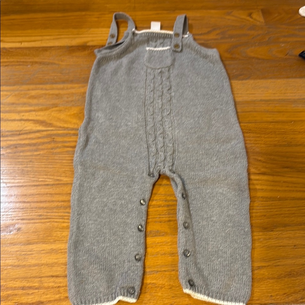 Janie and Jack cotton sweater overalls